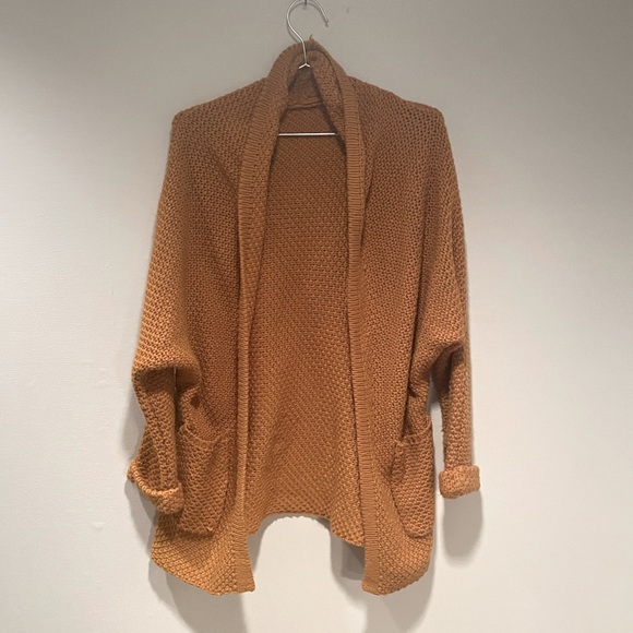 Sweaters - Mustard knit dolman sleeve sweater